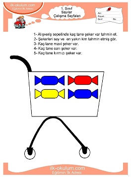 Çocuklar İçin Sayılar Çalışma Sayfaları 
